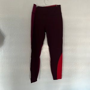 Athleta Colorblock Legging - Red